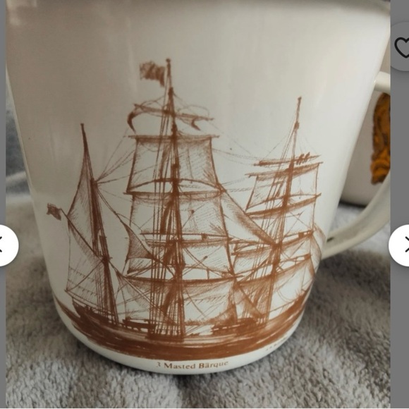 Vintage British Navy Pusser’s Rum Sailing Mugs Enamel Tin 4 Set New in Box Rare - Picture 10 of 12